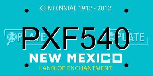 PXF540 New Mexico License Plate