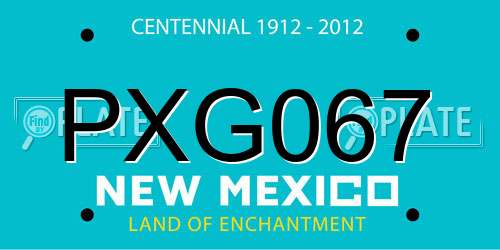 PXG067 New Mexico License Plate