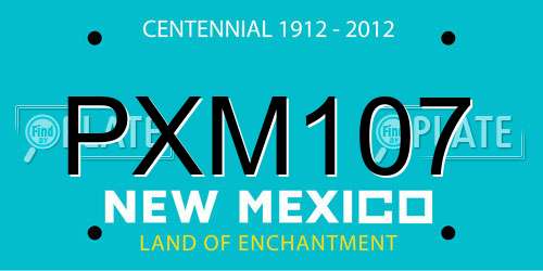 PXM107 New Mexico License Plate
