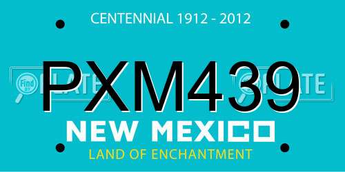 PXM439 New Mexico License Plate
