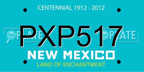 PXP517 New Mexico License Plate