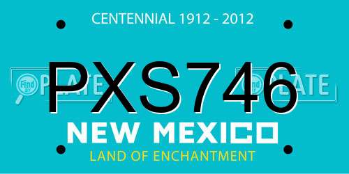 PXS746 New Mexico License Plate
