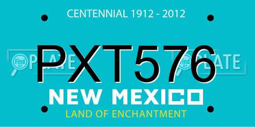 PXT576 New Mexico License Plate