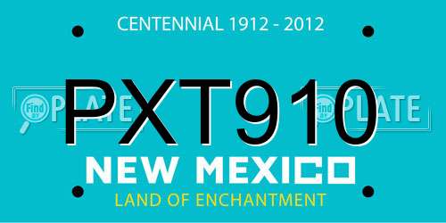 PXT910 New Mexico License Plate