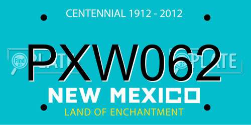 PXW062 New Mexico License Plate