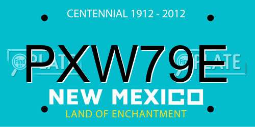 PXW79E New Mexico License Plate