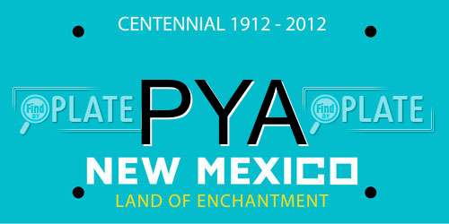PYA New Mexico License Plate
