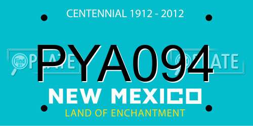 PYA094 New Mexico License Plate
