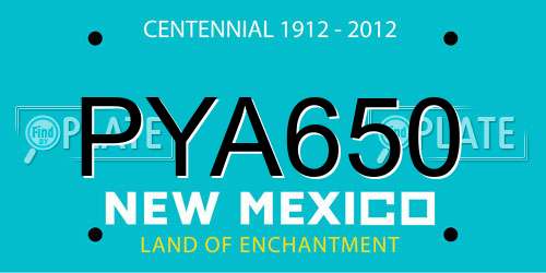 PYA650 New Mexico License Plate
