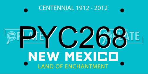 PYC268 New Mexico License Plate