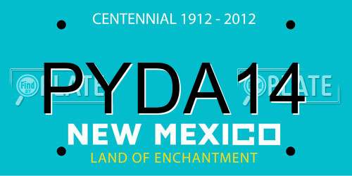 PYDA14 New Mexico License Plate