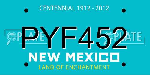 PYF452 New Mexico License Plate