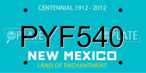 PYF540 New Mexico License Plate