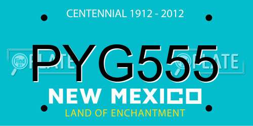 PYG555 New Mexico License Plate