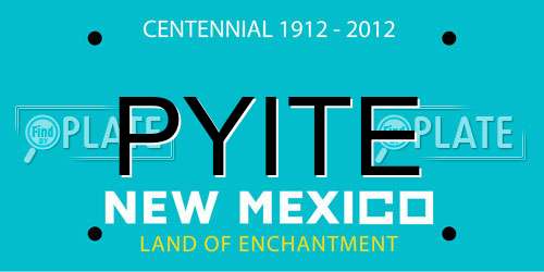 PYITE New Mexico License Plate