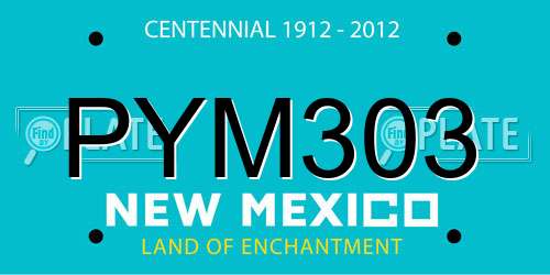 PYM303 New Mexico License Plate