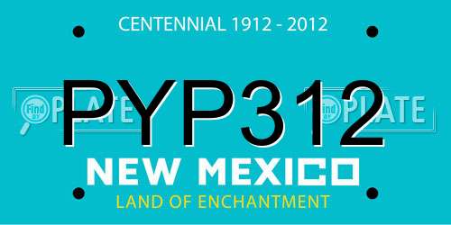 PYP312 New Mexico License Plate