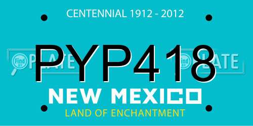PYP418 New Mexico License Plate