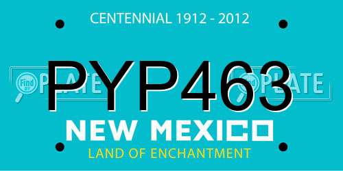 PYP463 New Mexico License Plate