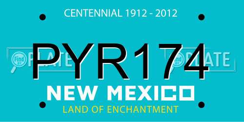 PYR174 New Mexico License Plate
