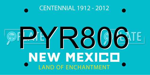 PYR806 New Mexico License Plate