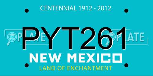 PYT261 New Mexico License Plate