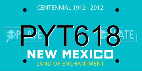 PYT618 New Mexico License Plate