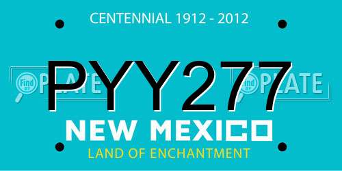 PYY277 New Mexico License Plate
