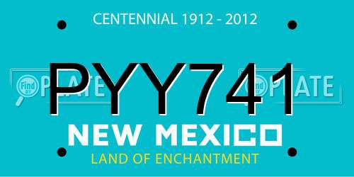 PYY741 New Mexico License Plate