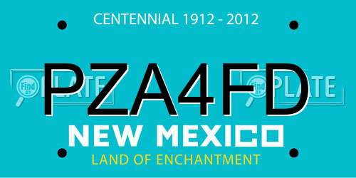 PZA4FD New Mexico License Plate