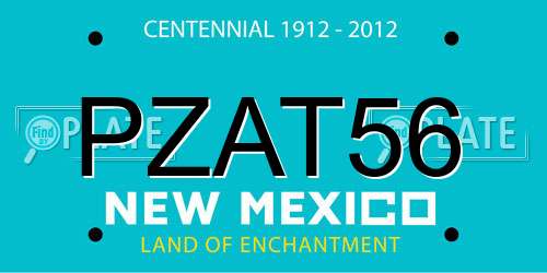 PZAT56 New Mexico License Plate