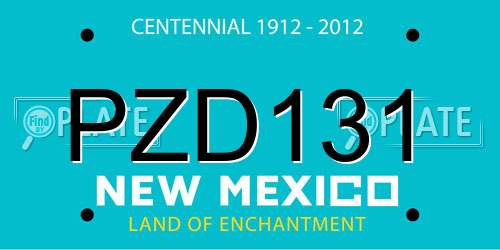 PZD131 New Mexico License Plate