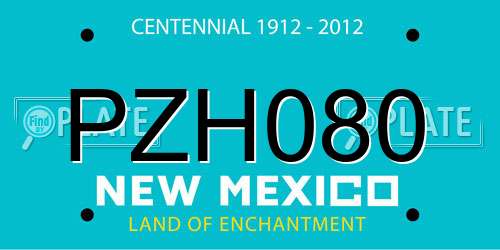PZH080 New Mexico License Plate
