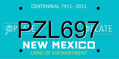 PZL697 New Mexico License Plate