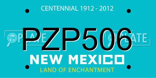 PZP506 New Mexico License Plate