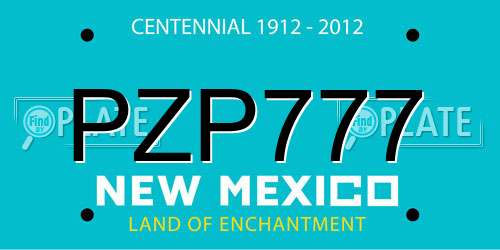 PZP777 New Mexico License Plate