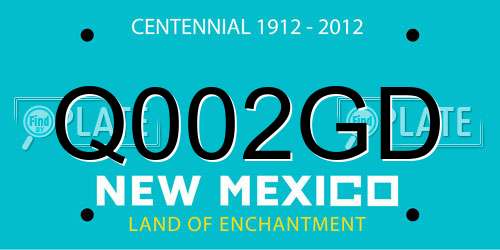 Q002GD New Mexico License Plate