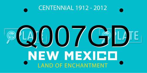 Q007GD New Mexico License Plate