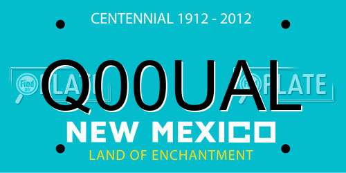 Q00UAL New Mexico License Plate