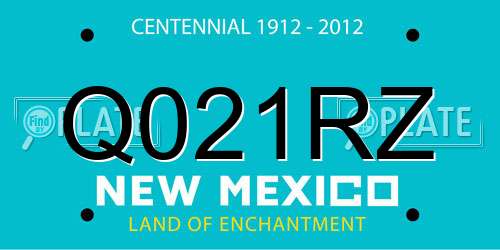 Q021RZ New Mexico License Plate