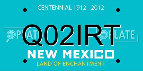 Q02IRT New Mexico License Plate