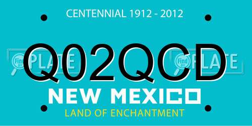 Q02QCD New Mexico License Plate