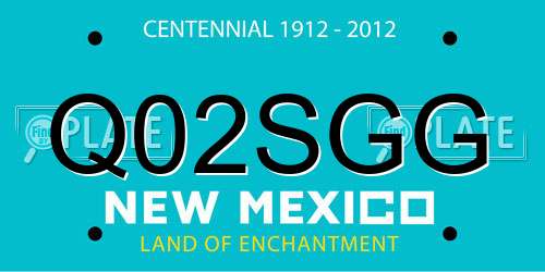 Q02SGG New Mexico License Plate