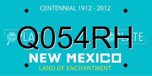 Q054RH New Mexico License Plate