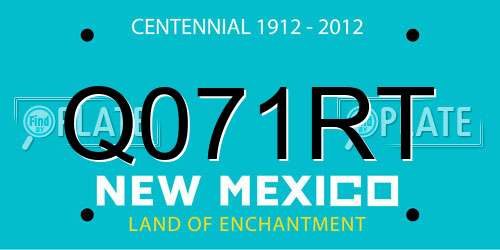 Q071RT New Mexico License Plate