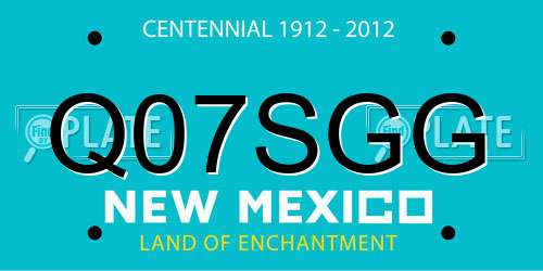 Q07SGG New Mexico License Plate