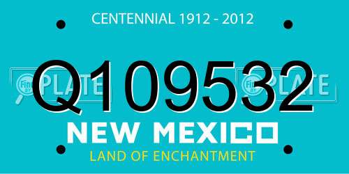 Q109532 New Mexico License Plate