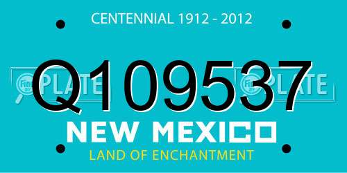 Q109537 New Mexico License Plate