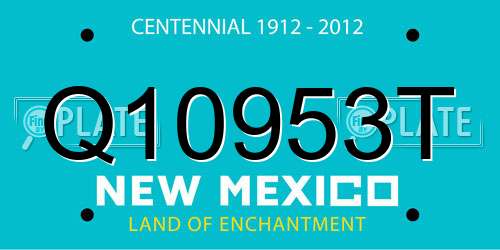 Q10953T New Mexico License Plate