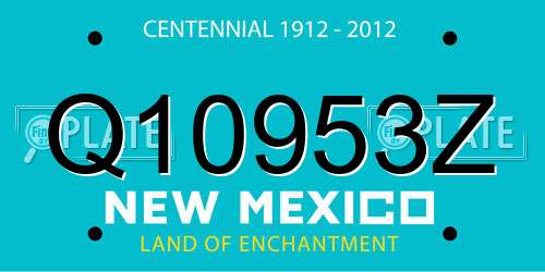 Q10953Z New Mexico License Plate